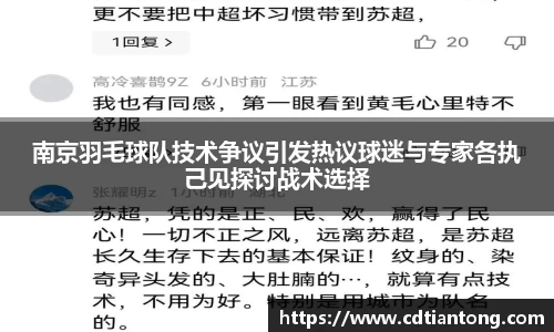 南京羽毛球队技术争议引发热议球迷与专家各执己见探讨战术选择